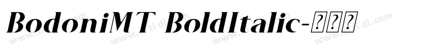 BodoniMT BoldItalic字体转换